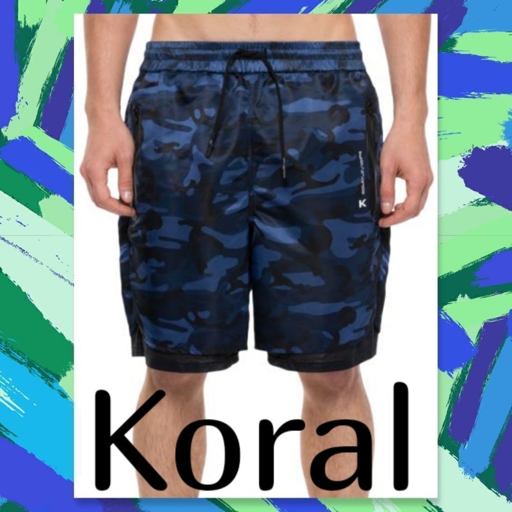 NWT Koral Camo Print Short double lined